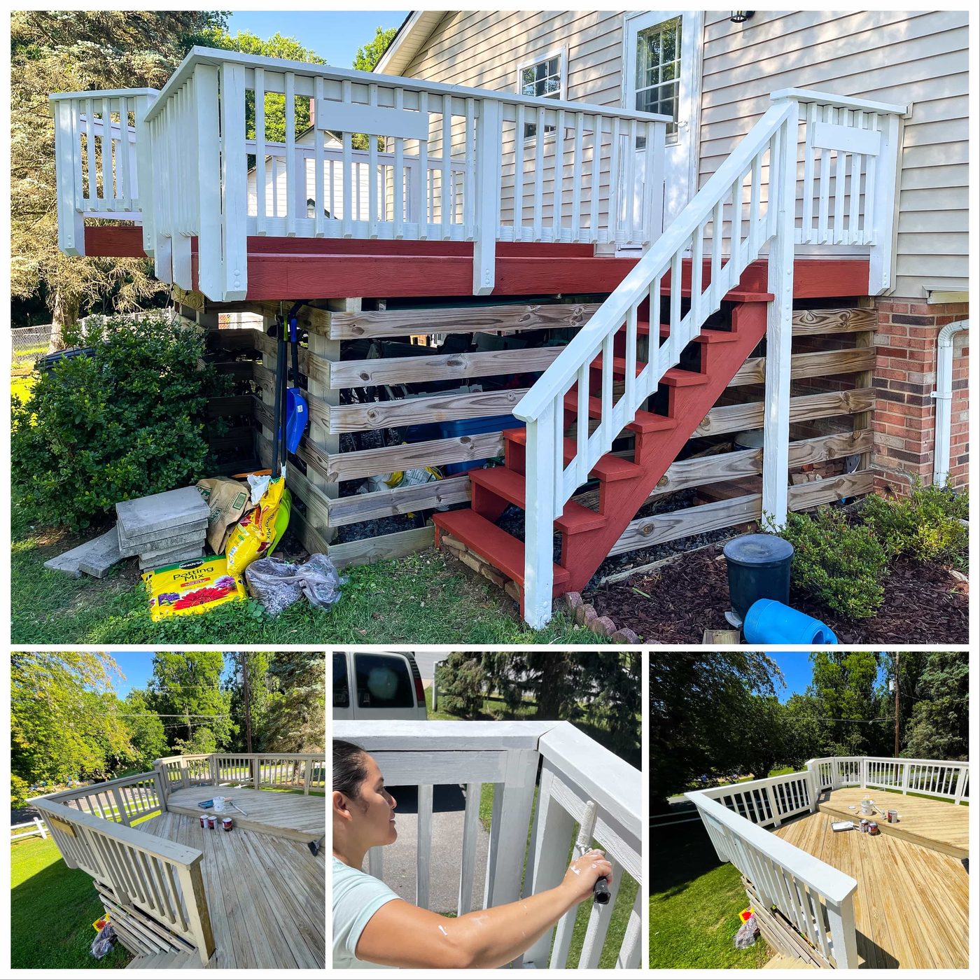 Deck staircase painting